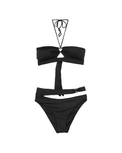 Blugirl Blumarine White Halterneck Cut-Out Bikini
