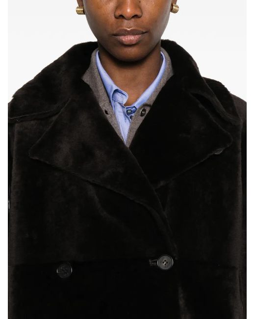 UTZON Black Double-Breasted Coat
