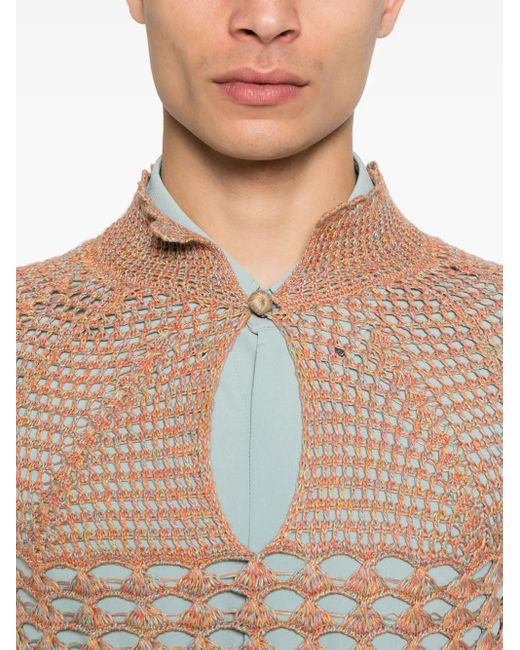 Valentino Garavani Pink Pull En Crochet for men