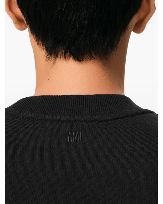 AMI Black Ami De Coeur Sweatshirt for men