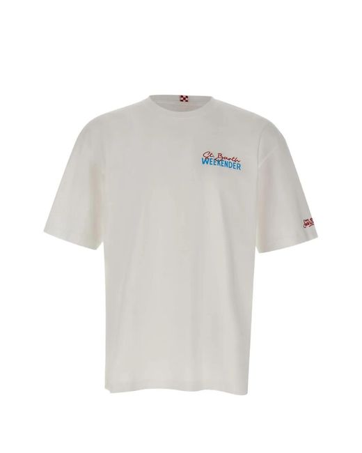 Mc2 Saint Barth White Delmar Sb Weekender T-Shirt for men