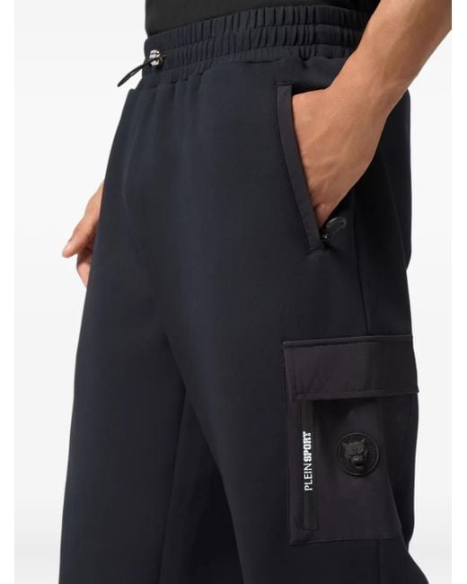 Philipp Plein Blue Pantalon De Jogging À Poches Cargo for men