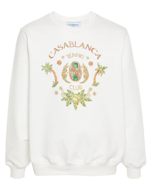 Casablanca Sweatshirt Mit "Tennis Club"-Print in White für Herren