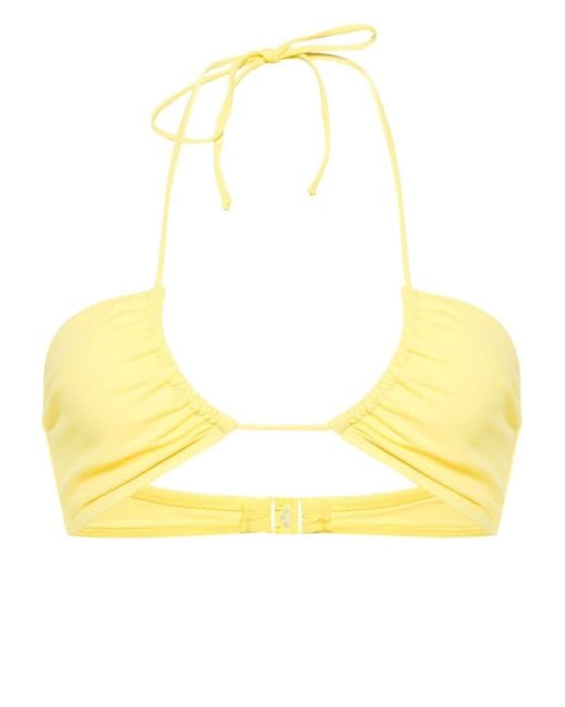 Mc2 Saint Barth Yellow Dahila Bikini Top