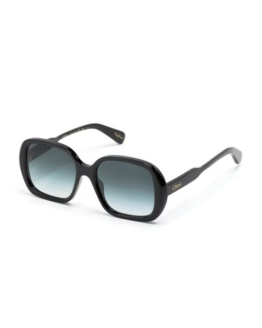 Chloé Blue Square-Frame Sunglasses