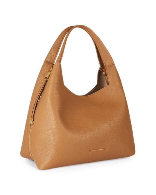 Elisabetta Franchi Brown Sac À Main Hobo À Breloques