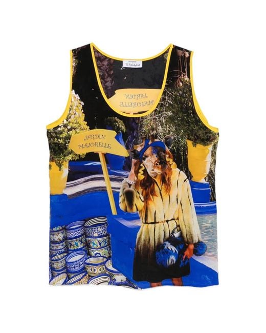 The Artistylist Blue Jardin Majorelle Tank Top