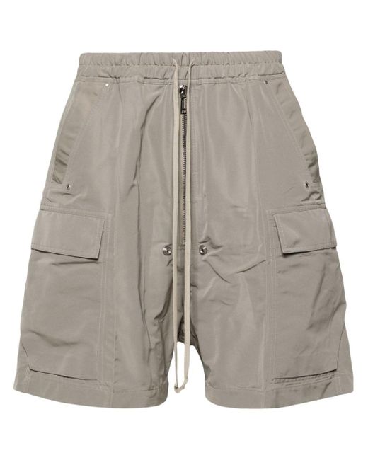 Rick Owens Gray Elasticated-waist Cargo Shorts for men