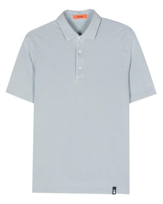 Drumohr Blue Piqué Polo Shirt for men