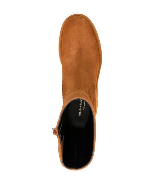 Paloma Barceló Brown Osian Round-Toe Boots