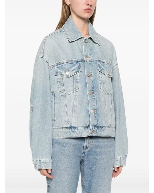 Agolde Blue 100% Cotton Stylish Jacket