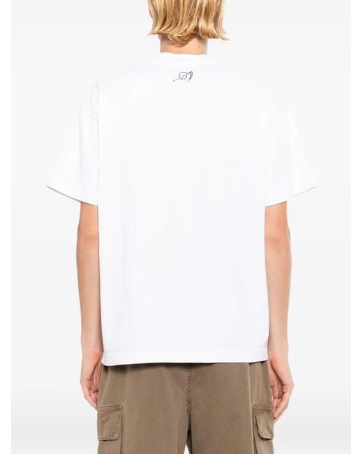 Warren Lotas White Graphic-Print T-Shirt for men