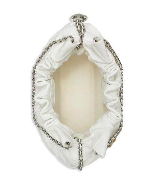 Tory Burch White Mini Fleming Shoulder Bag