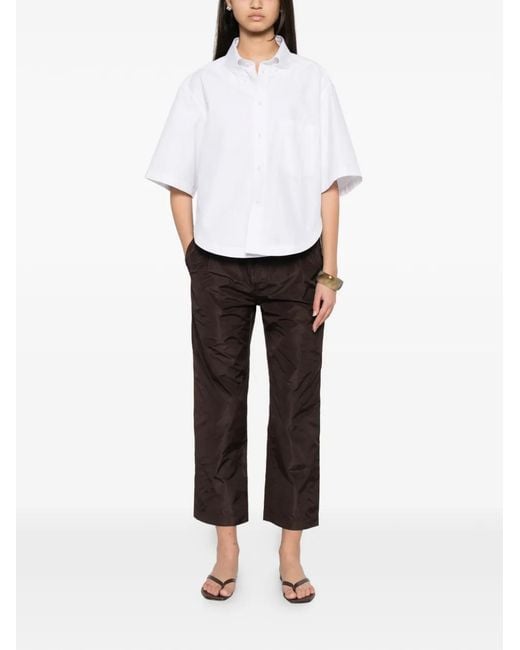 Sofie D'Hoore White Elasticated-Waist Trousers