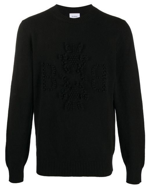Barrie Cashmere Logo Jumper in Black for Men | Lyst UK