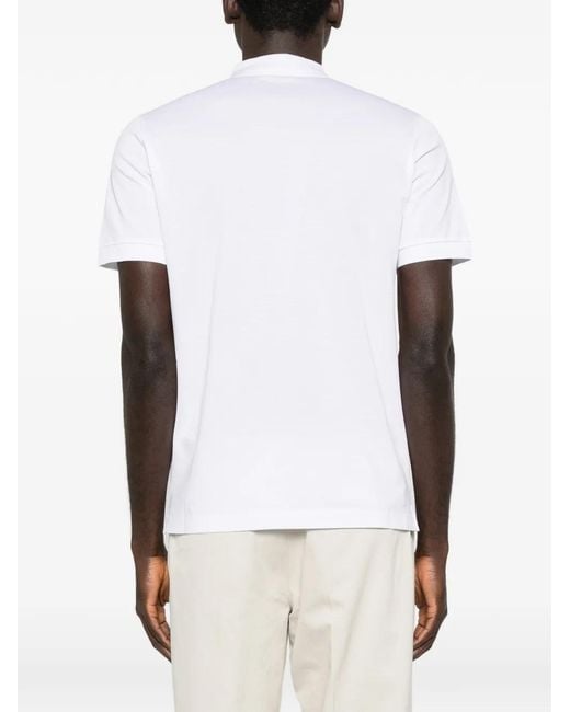 Prada White Logo-Detail Polo Shirt for men