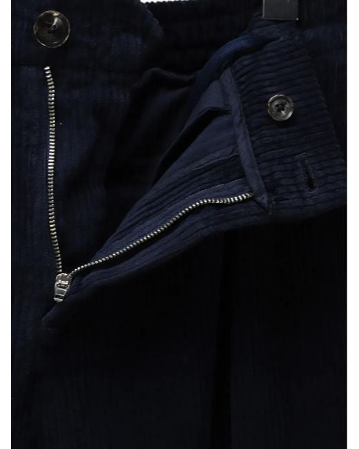 Cruna Black Mitte Corduroy Drawstring Trousers for men