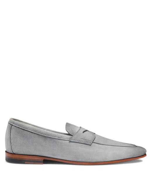 Santoni Gray Carlo Loafers for men