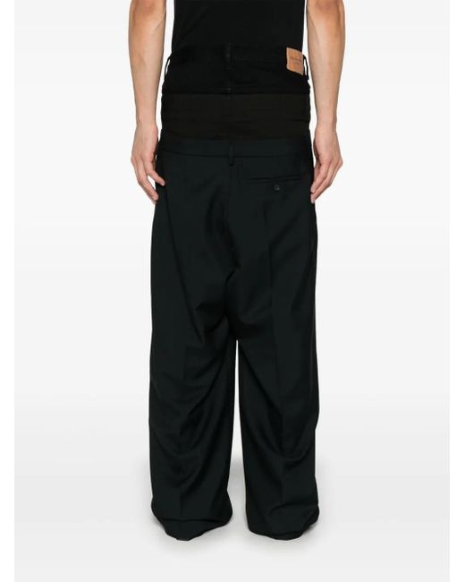 Pantalon De Costume À Design Superposé Balenciaga pour homme en coloris Black