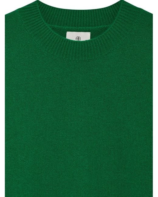 Anine Bing Green Lee Crew Sweater