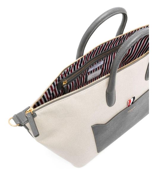 Thom Browne Tool Canvas Shopper in het White