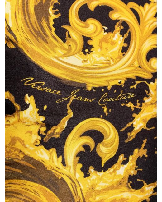 Versace Jeans Couture Yellow Baroque-Pattern T-Shirt