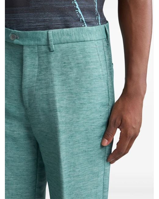 Etro Blue Linen Shorts for men