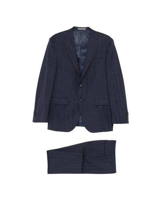 Corneliani Blue Pinstripe Tailored Suit for men