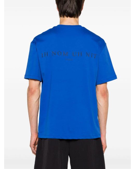 Ih Nom Uh Nit Blue Logo-print Cotton T-shirt for men