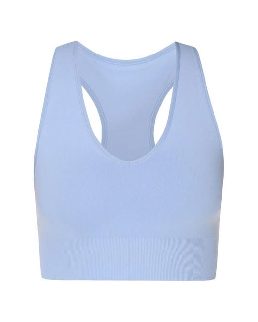 Sweaty Betty Blue Seamless Racerback Sports Bra