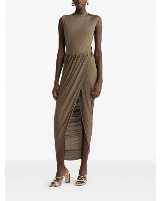 Patou Green Open-Back Midi Dress