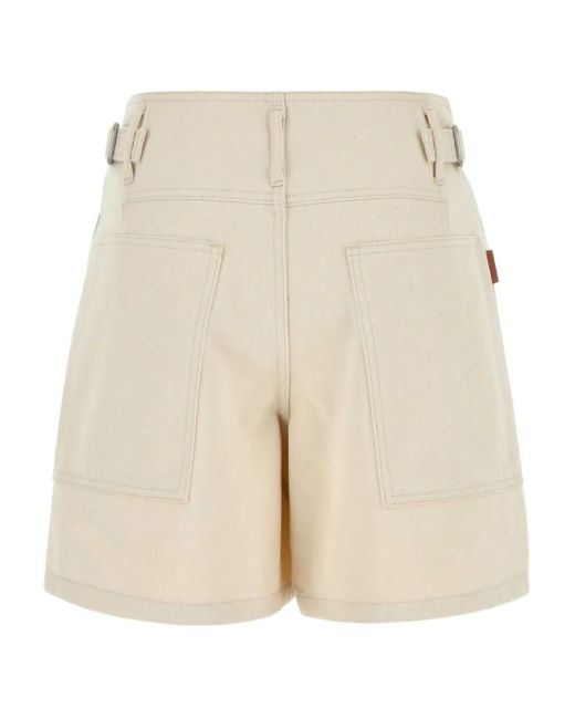 Jil Sander Natural Button-Up Bermuda Shorts