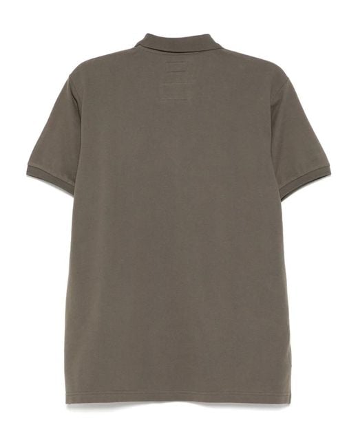 Izzue Green Logo-Patch Polo Shirt for men