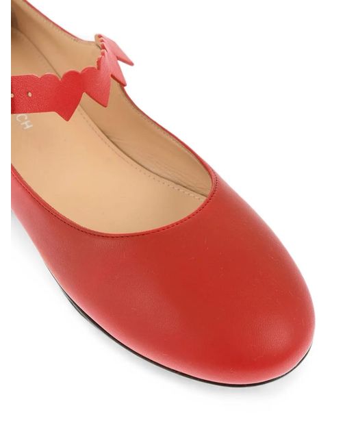 Mach & Mach Red Petit Coeur Ballet Flats