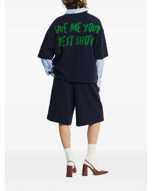 Essentiel Antwerp Blue Peanuts Lucy Graphic-Print Sweatshirt