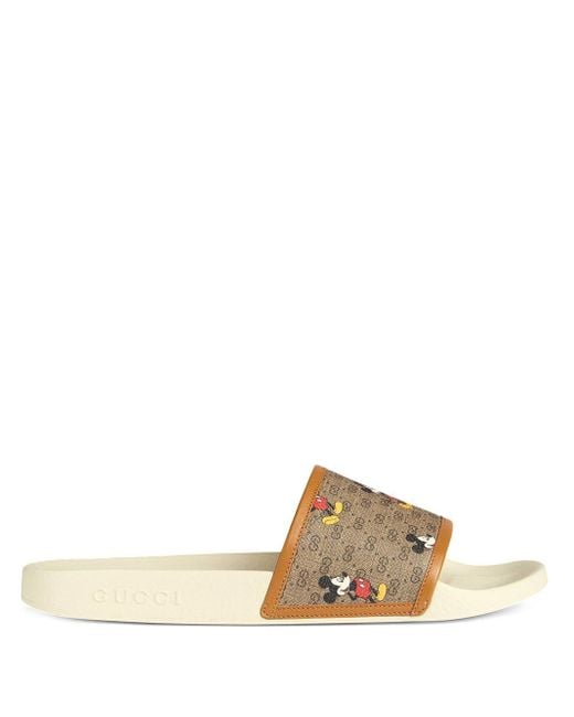 Gucci X Disney Mickey Mouse-print Slides for Men | Lyst
