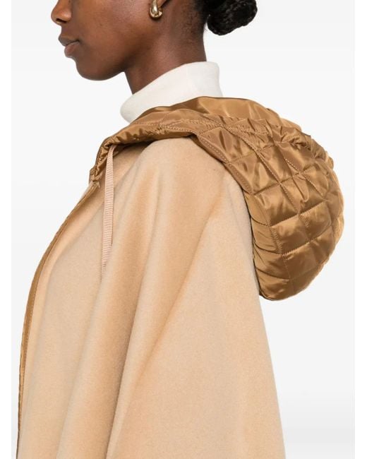 Twinset Natural Hooded Quilted-Pocket Jacket