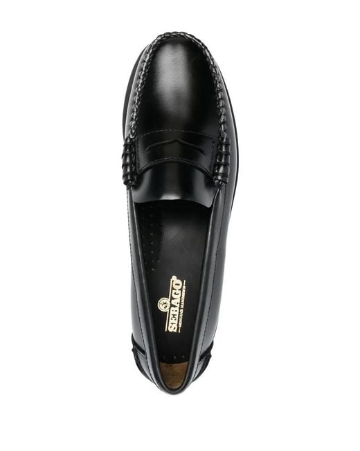 Sebago Black Dan Penny Flat Loafers