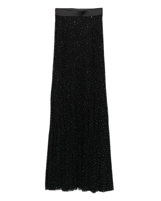Gonna Lunga Plissettata di Nissa in Black