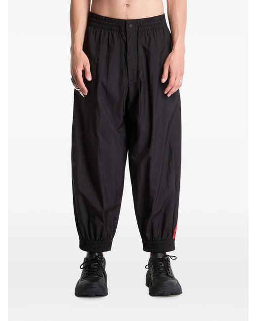 Y-3 Black Gradient 3-Stripes Drawstring Track Pants for men