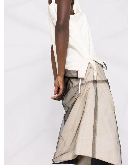 Maison Margiela Multicolor Panelled Tulle-Overlay Dress