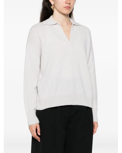 Antonelli White Collared Sweater