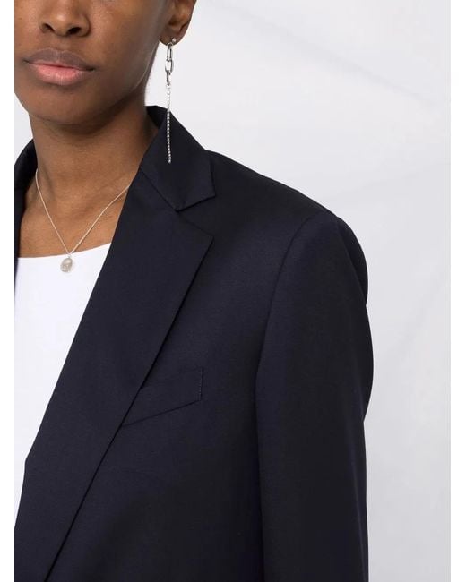 Fabiana Filippi Blue Notched-Lapel Single-Breasted Blazer