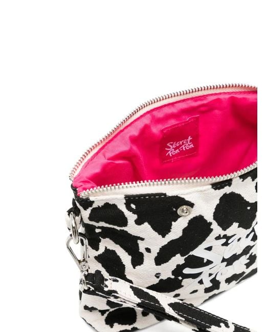 Secret Pon-pon Black City Clutch Bag