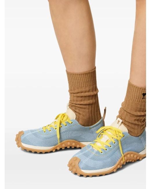 AMI Blue Mirage Mesh Sneakers