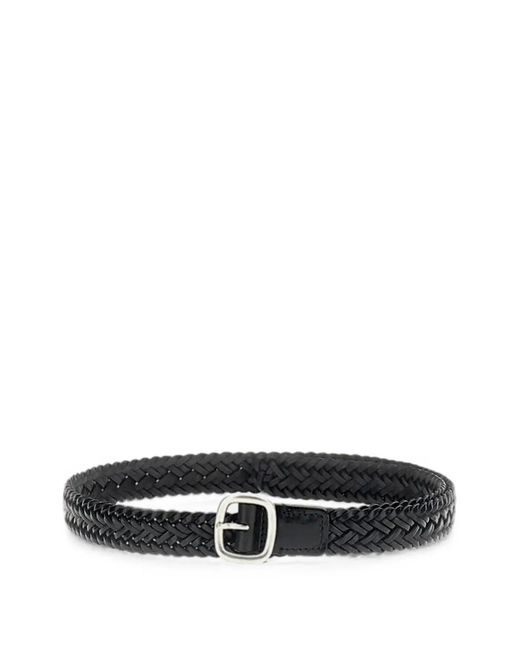 Hereu White Braided Leather Belt