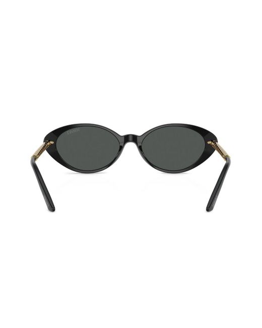 Versace Black Greca-detail Cat Eye-frame Sunglasses