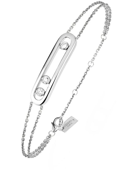 Messika 18kt White Gold Move Classique Diamond Chain Bracelet