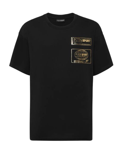 Philipp Plein Black Cotton T-Shirt for men