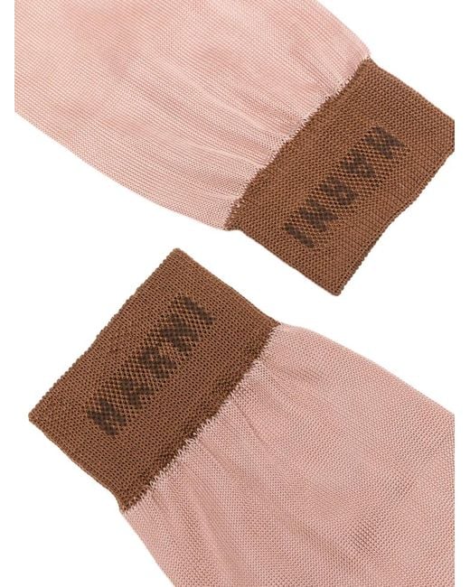 Marni Pink Logo Socks